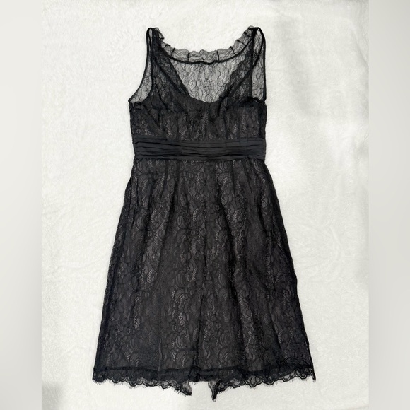 Anthropologie Moulinette Soeurs Shadow Canopy Grey and Black Lace Dress - Picture 3 of 5